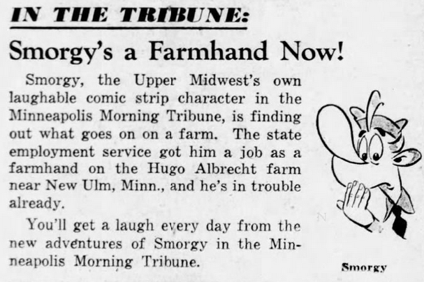 Promotion of Smorgy Comic Strip