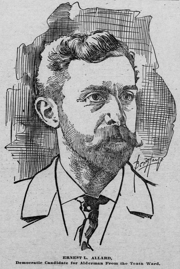 Drawing of Ernest L. Allard.