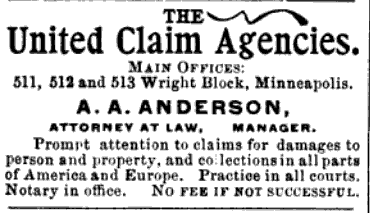 United Claims Agency advertisement.