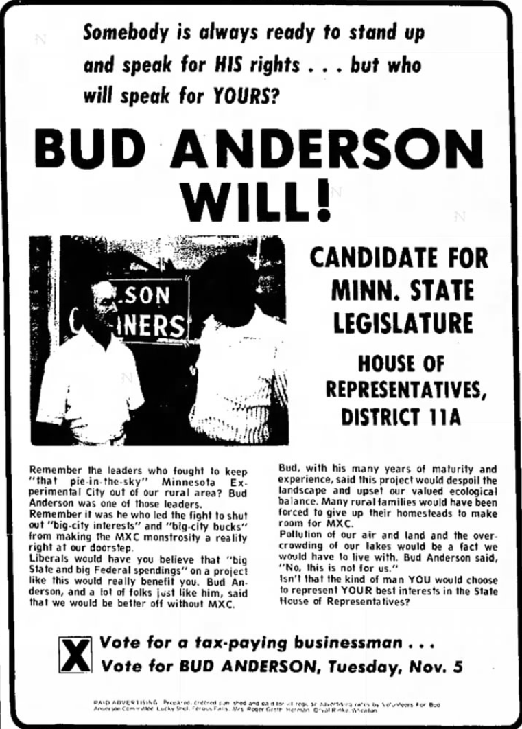 Print campaign advertisement for Bud Anderson.