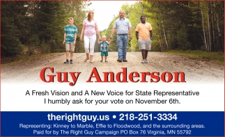 Digital advertisement for Guy Anderson's 2018 campaign for HD 06A.