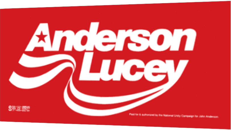 1980 presidential campaign logo for John B. Anderson and running mate Patrick Lucey.