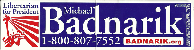 Michael Badnarik's 2004 presidential campaign logo.