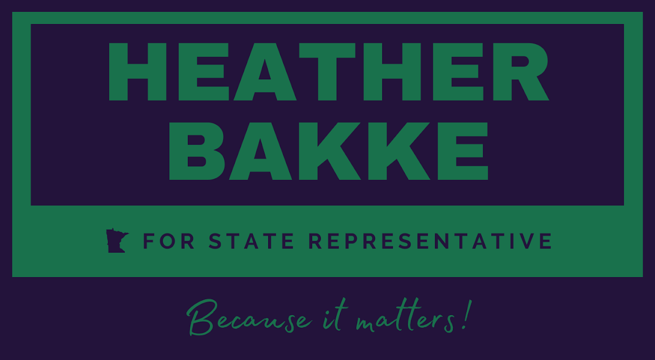 Logo for Heather Bakke's 2020 HD 18B campaign.