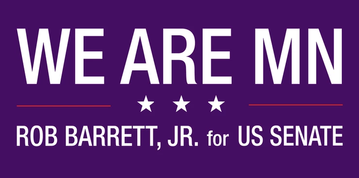 Logo for Rob Barrett's 2020 U.S. Senate campaign.