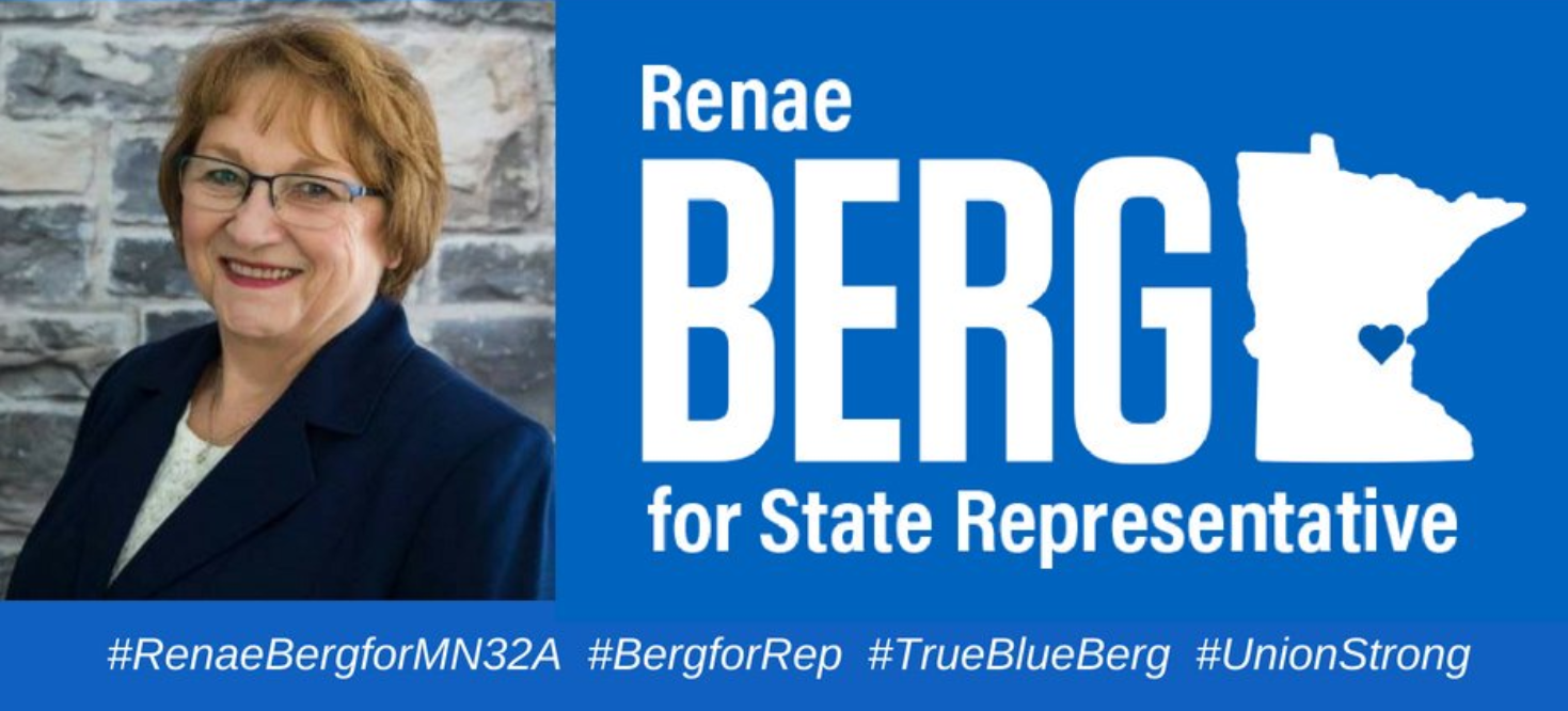 Renae Berg's HD 18A campaign logo