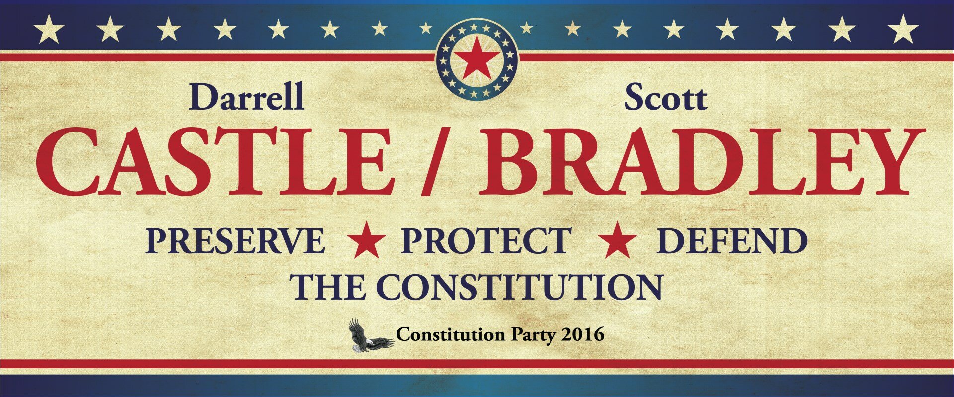 Logo for Darrell L. Castle's 2016 presidential campaign.