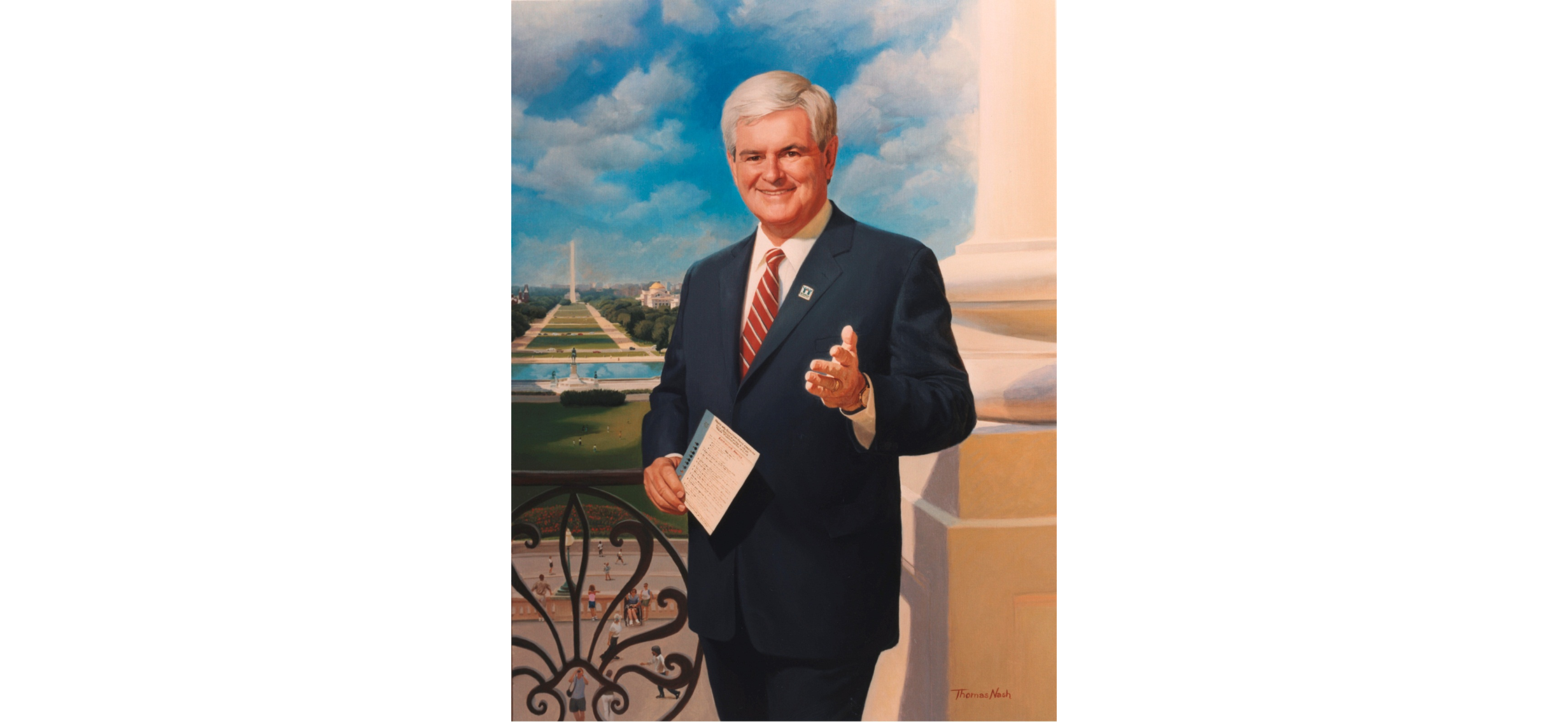 Painting of Newt Gingrich