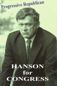 Photo of Burton Hanson for his 2004 3rd CD Republican primary election campaign.