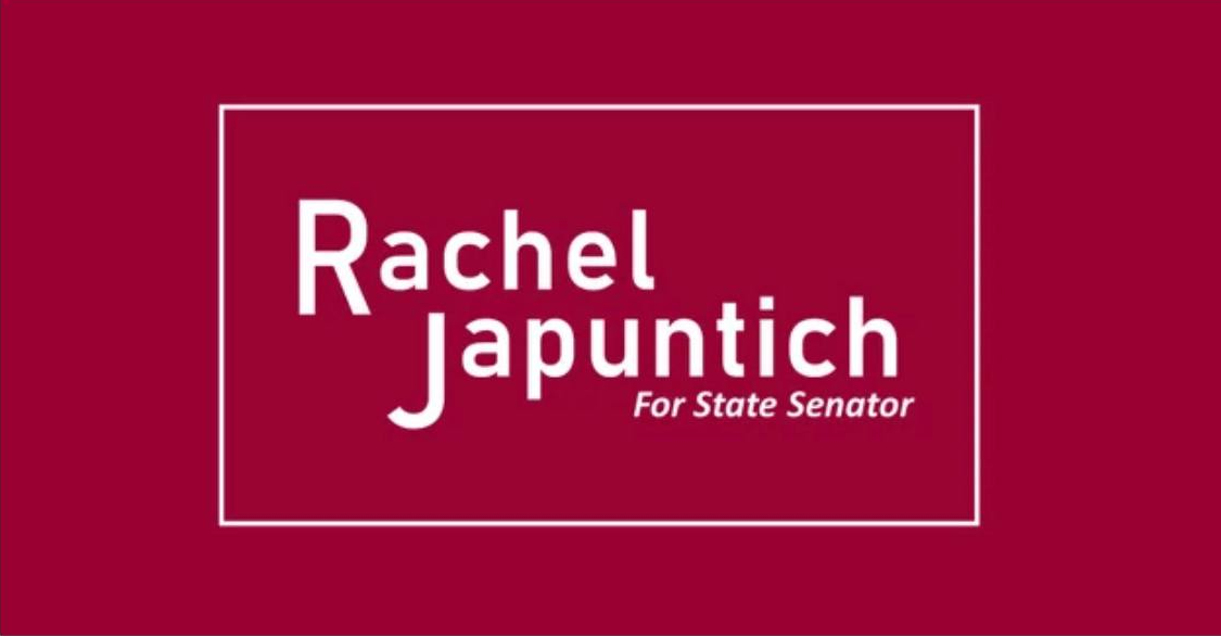 Logo for Rachel Japuntich's 2022 SD 40 campaign.