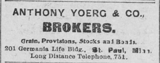 Print advertisement for Anthony Yoerg's real estate company